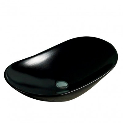 Накладная раковина MELANA mln-7811amb черная овальная 615х360