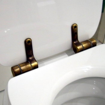 KERASAN Retro 108640 noc/br сиденье для унитаза с микролифтом, дерево/бронза