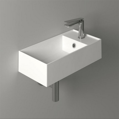 Раковина полувстраиваемая Simas Agile 50 R AG50 bi*1 белая прямоугольная
