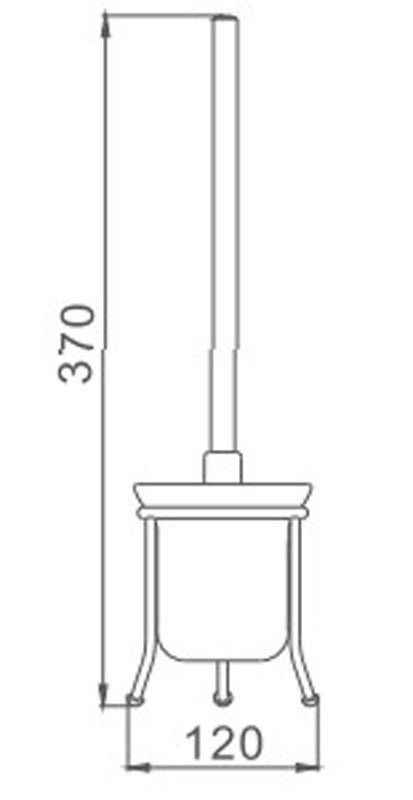 Ершик для унитаза Haiba HB905 (металл стекло) хром