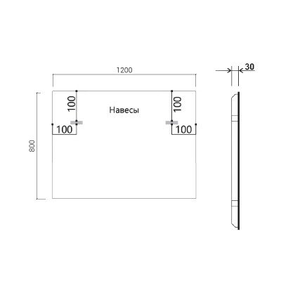Зеркало в ванную Vincea LED VLM-3VN120-2 1200х800 сенсорный выкл диммер антизапотевание прямоугольное