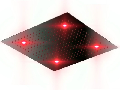Otler Ruby RA52 квадратный душ с подсветкой, рубиновый, 52 х 52см 