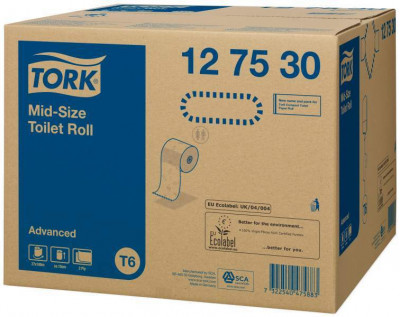 Tork туалетная бумага Mid-size в миди-рулонах