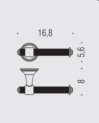 Colombo Hermitage В3308.HPS держатель для туалетной бумаги, открытый, золото