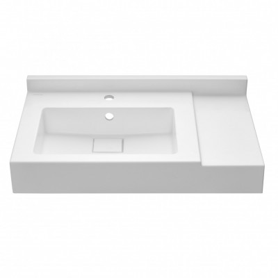 Мебельная раковина Aquaton Сакура 80 (1A71993KSK010), литьевой мрамор, белый, глянцевая