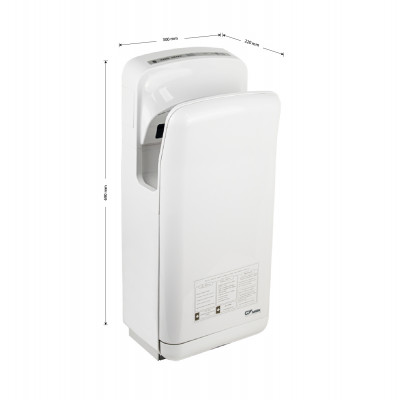 Сушилка для рук погружная, высокоскоростная, бизнес класса, корпус пластик АБС, белый, 1650W САНАКС (6988)