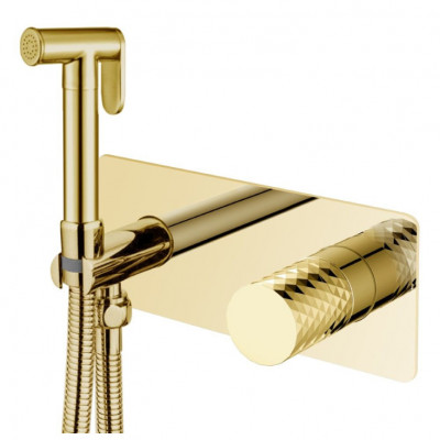 Гигиенический душ Boheme Stick 127-GG со смесителем, золото