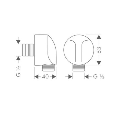 Hansgrohe Fixfit 27454000 шланговое подсоединение, хром