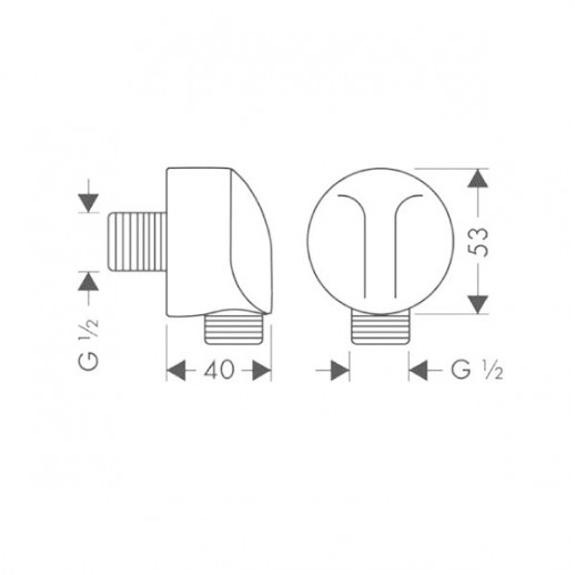 Hansgrohe Fixfit 27454000 шланговое подсоединение, хром