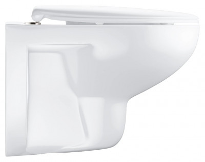 Унитаз подвесной безободковый GROHE Bau Ceramic с сиденьем (с микролифтом), альпин-белый (39351000)