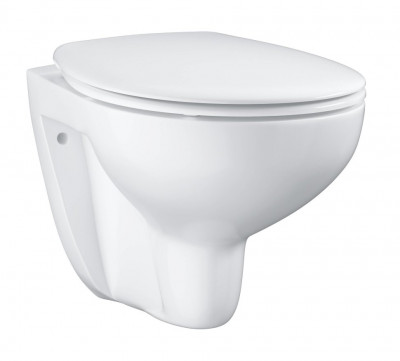 Унитаз подвесной безободковый GROHE Bau Ceramic с сиденьем (с микролифтом), альпин-белый (39351000)