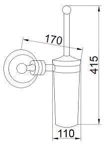 Boheme HERMITAGE 10333 ершик настенный, бронза