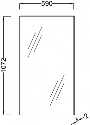 Высокое зеркало 59 см, Jacob Delafon STRUKTURA (EB1208-NF)