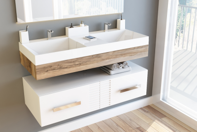 Раковина Andrea Sozvezdie 120 накладная двойная