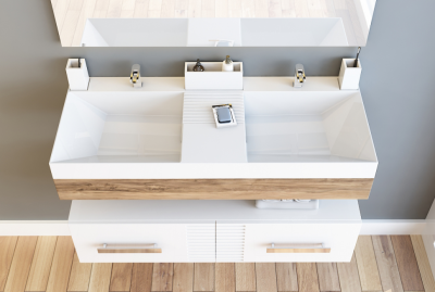 Раковина Andrea Sozvezdie 120 накладная двойная