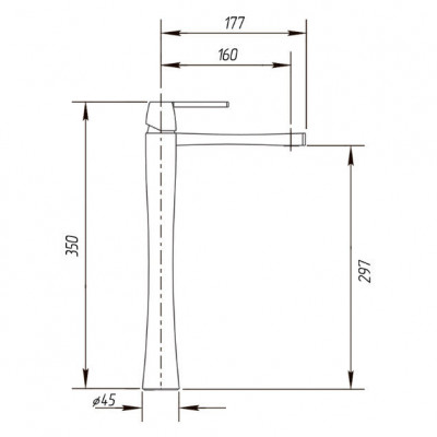 MIGLIORE Opera 19042 смеситель для раковины высокий, хром