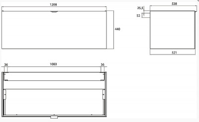 Тумба под раковиной Emco Vanity Units 120 9583 274 21 подвесная белая глянцевая