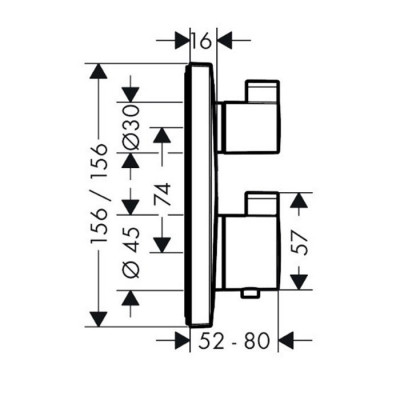 Термостат для ванны Hansgrohe Ecostat Square 15714990 (золото)