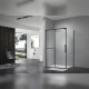 Душевой уголок Terminus Альба прямоугольная 90х120х220, черный  (2ES90х120B)