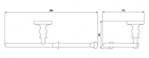 Полотенцедержатель полукольцо RUSH Crete (CR35511)