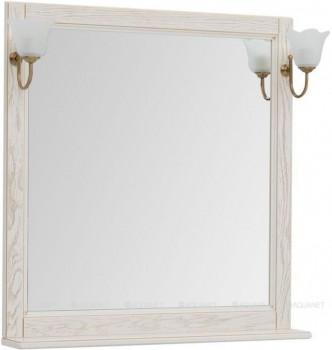 Зеркало в ванную Aquanet Тесса Декапе 85 жасмин/золото подвесное (00201810)