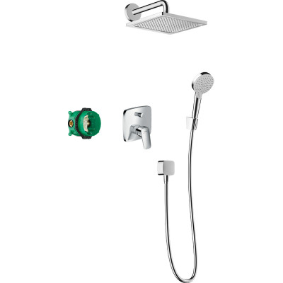 Душевая система Hansgrohe Crometta E 27957000 хром 2 режима