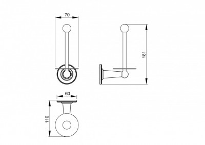 Timo Nelson 160044/02 antique бумагодержатель вертикальный, бронза