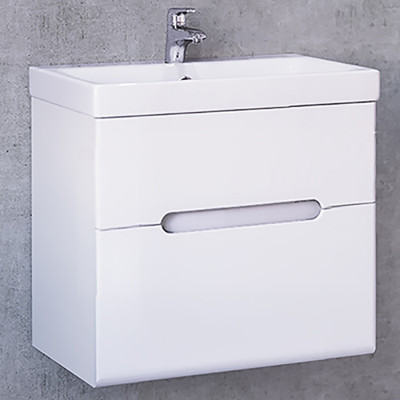 Тумба под раковину Jorno Moduo Slim 60 Mod.01.60/P/W подвесная белый глянец