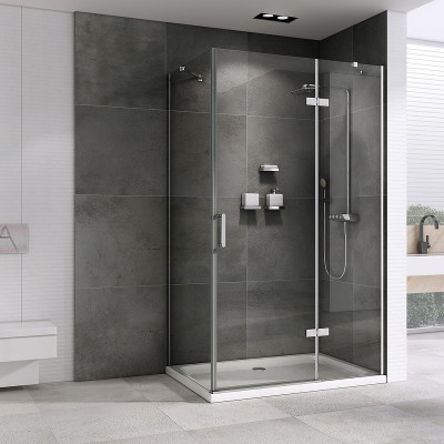 Душевой уголок Abber Zart 120x80 AG08120-S81 п-ль хром стекло прозрачное