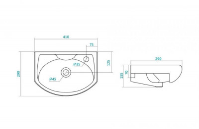 Комплект мебели Style Line Эко Волна №2 40 белый