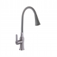Смеситель для кухни с гибким изливом FASHUN A54801+N7357, сатин/серый (A54801+N7357)