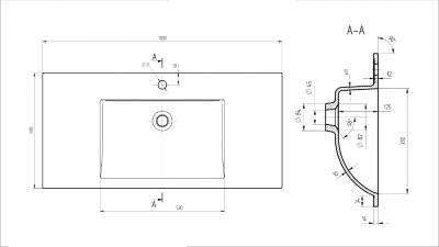 Раковина Vincea VCB-13100B из кварца черная