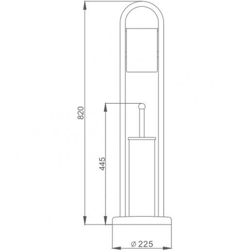Напольная стойка Haiba HB903 (металл) хром