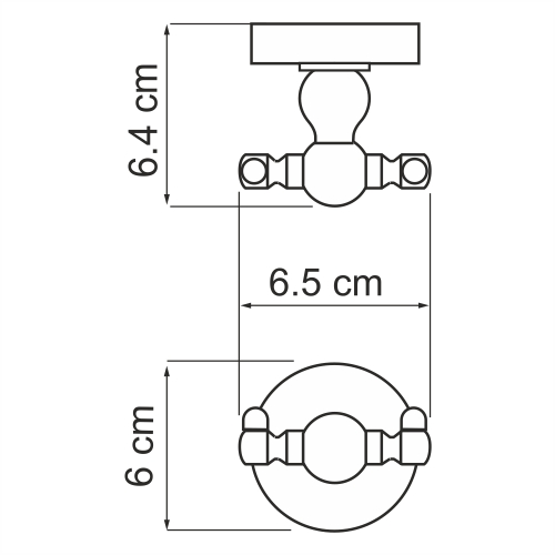 WasserKRAFT Diemel K-2223D крючок двойной, хром