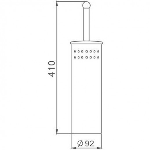 Ершик для унитаза Haiba HB902 (металл) хром