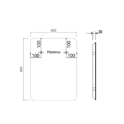 Зеркало в ванную Vincea LED VLM-3MA600 600х800 сенсорный выкл диммер прямоугольное
