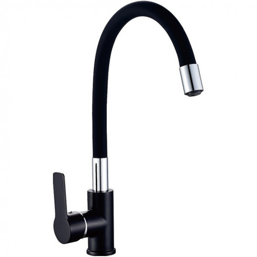 Смеситель для кухни Haiba HB70113-7 (латунь) черный, хром