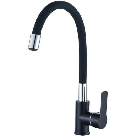 Смеситель для кухни Haiba HB70113-7 (латунь) черный, хром