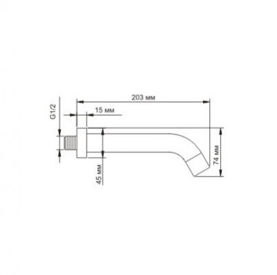 WasserKRAFT A018 излив для ванны, 20,3 см, хром