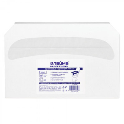 Покрытия на унитаз LAIMA (V1), PREMIUM, 1/2 сложения, КОМПЛЕКТ 250 шт., 35х43 см, Турция, 126099