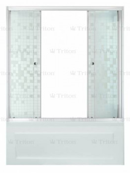 Душевая штора Triton Мозаика Щ0000025977, стекло 150 см