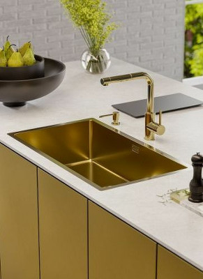 Дозатор моющего средства Alveus Plum Gold 1129081 золото