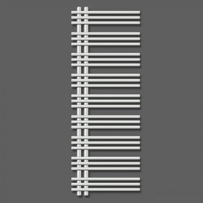 Zehnder Yucca Asymmetric YAE 50-130 полотенцесушитель электрический (L/R), нержавеющая сталь, белый, 130,4см x 47,8см