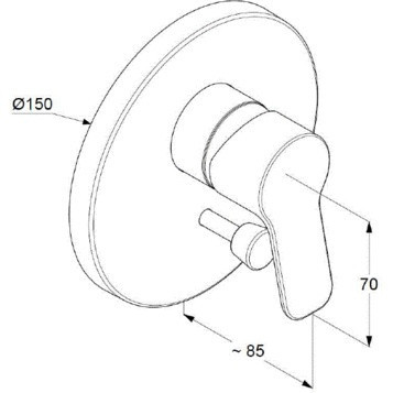 Смеситель для ванны KLUDI Pure & Easy хром 374190565