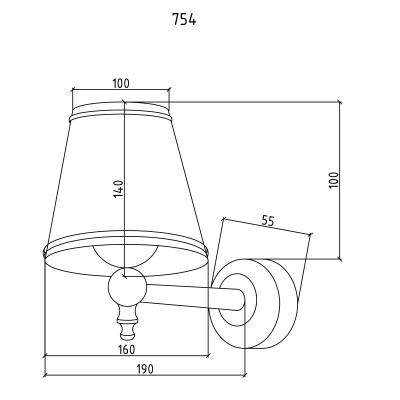 Бра для ванной Boheme 754 золото