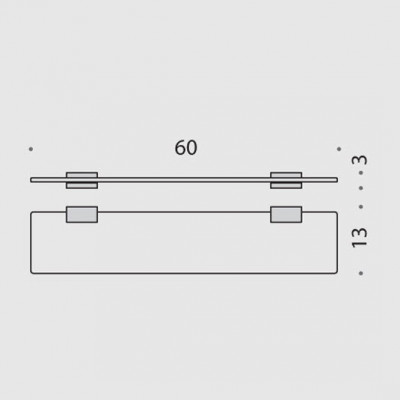 COLOMBO Look B1616.000 полка стеклянная