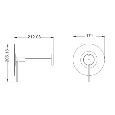 Зеркало косметическое JAVA S-M112, хром