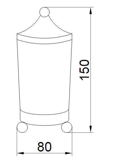 Boheme HERMITAGE 10334 стаканчик для ватных дисков, бронза