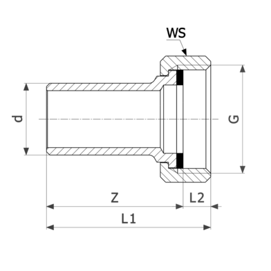 Viega Переход на резьбовые соединения Sanpress