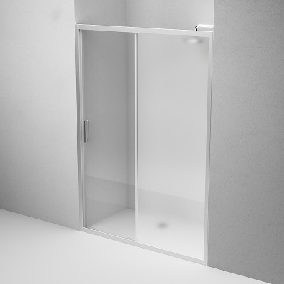 Душевая дверь AM.PM Gem 140 W90G-140-1-195MM профиль Хром матовый стекло матовое-прозрачное